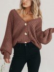 Women’s Oversized Open Front Cardigan - Coffee