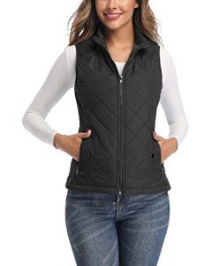 LONGKING Women’s Lightweight Quilted Zip Vest