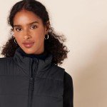 Women's Black Mid-Weight Puffer Vest - XX-Large
