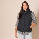 Women's Black Mid-Weight Puffer Vest - XX-Large
