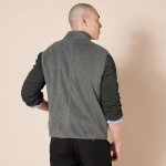 Men's Full-Zip Polar Fleece Vest in Charcoal