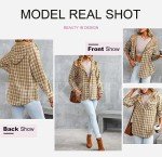 Plaid Oversized Hooded Shacket for Women