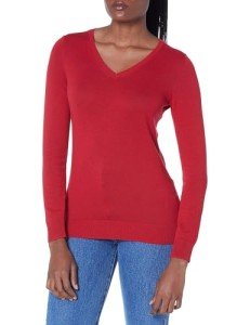 Classic-Fit Lightweight V-Neck Sweater for Women