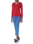 Classic-Fit Lightweight V-Neck Sweater for Women