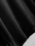 ZAFUL Women's Off Shoulder Black Knit Sweater