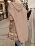 Aoysky Women's Oversized Hooded Cardigan Sweater, Apricot