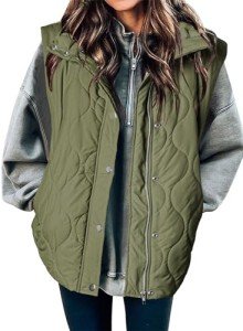 EVALESS Women's Lightweight Cropped Puffer Vest