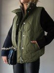 EVALESS Women's Lightweight Cropped Puffer Vest