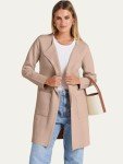 ANRABESS Women's Lightweight Khaki Cardigan Coatigan