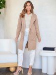 ANRABESS Women's Lightweight Khaki Cardigan Coatigan