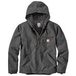 Carhartt Men's Sherpa-Lined Duck Jacket - Gravel