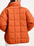 EVALESS Women's Lightweight Quilted Puffer Jacket - Orange