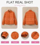 EVALESS Women's Lightweight Quilted Puffer Jacket - Orange