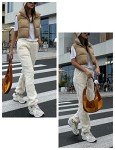 Women's Cropped Puffer Vest with Stand Collar