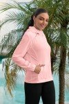 Women's Pink Hooded Sun Protection Jacket, Small