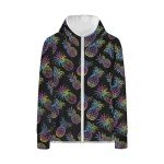 Pineapple Print UV Protection Women's Long Sleeve Hoodie