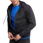 Hanes Men's Eco-Smart Full-Zip Hoodie - Black