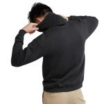 Hanes EcoSmart Black Hooded Sweatshirt for Men