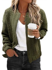 Lightweight Floral Bomber Jacket for Women