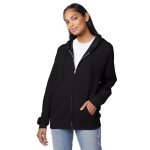 Hanes Men's Eco-Smart Full-Zip Hoodie - Black
