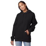 Hanes EcoSmart Black Hooded Sweatshirt for Men