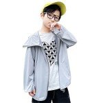 Kids' UPF 50+ Sun Protection Hoodie Jacket - Gray