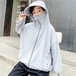 Kids' UPF 50+ Sun Protection Hoodie Jacket - Gray