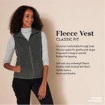 Women's Plus Size Sleeveless Polar Fleece Vest – Dark Green