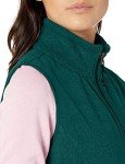 Women's Plus Size Sleeveless Polar Fleece Vest – Dark Green
