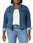 Women's Plus Size Jean Jacket in Medium Wash