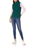 Women's Plus Size Sleeveless Polar Fleece Vest – Dark Green