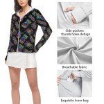 Women's Pineapple Print UV Protection Long Sleeve Jacket