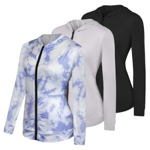3 Pack Women's Zip Up Hoodie Jackets
