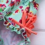 Light Green Floral Rash Guard Swimsuit for Infants