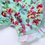 Light Green Floral Rash Guard Swimsuit for Infants