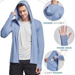 Baleaf Men's Lightweight UV Protection Zip-Up Hoodie