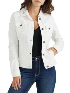Wrangler Women's Stretch Denim Jacket in Off-White