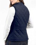 Slim Fit Lightweight Dark Blue Puffer Vest for Women