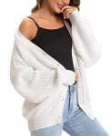QUALFORT Women's Oversized Cotton Cardigan Sweater