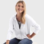 Hanes Women’s White Full-Zip Slub Hoodie