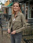 Onedreamer Women's Oversized Army Green Safari Jacket