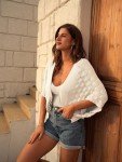 Lightweight Open-Front Batwing Cardigan for Women