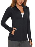 Women's Lightweight Sun Protection Athletic Jacket - Black