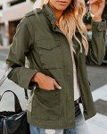 Soulomelody Women's Military Utility Anorak Jacket