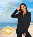 Women's Lightweight Sun Protection Athletic Jacket - Black