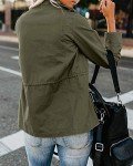 Soulomelody Women's Military Utility Anorak Jacket
