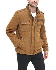Levi's Men's Washed Cotton Military Jacket - Worker Brown