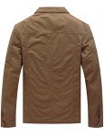 WenVen Men's Vintage Cotton Trucker Jacket - Khaki