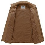 WenVen Men's Vintage Cotton Trucker Jacket - Khaki