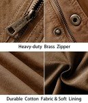 WenVen Men's Vintage Cotton Trucker Jacket - Khaki